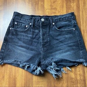 No End High Waist 100% Cotton Luxury Denim Shorts​​